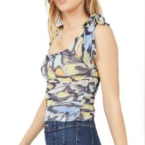 Free People Avenue Tank Mint Combo Tie Shoulders Size Medium